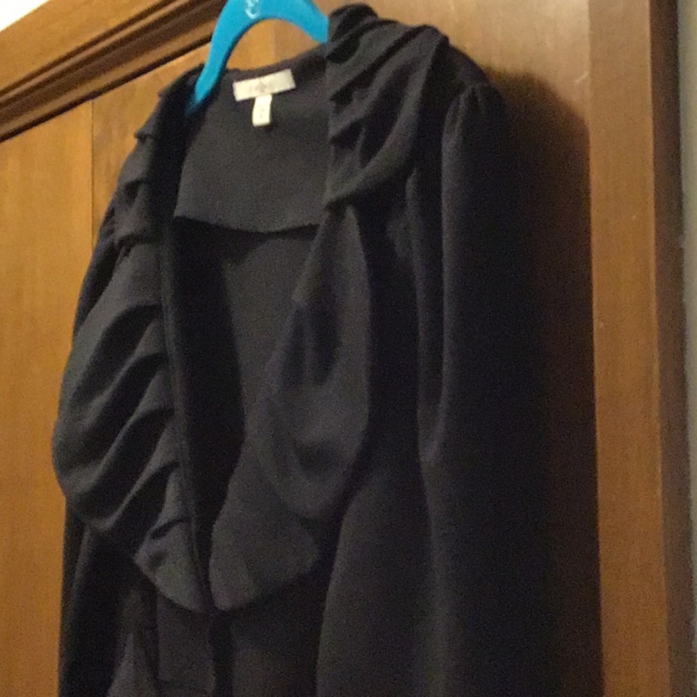 Black Ruffled Jacket size XL - Picture 2 of 8
